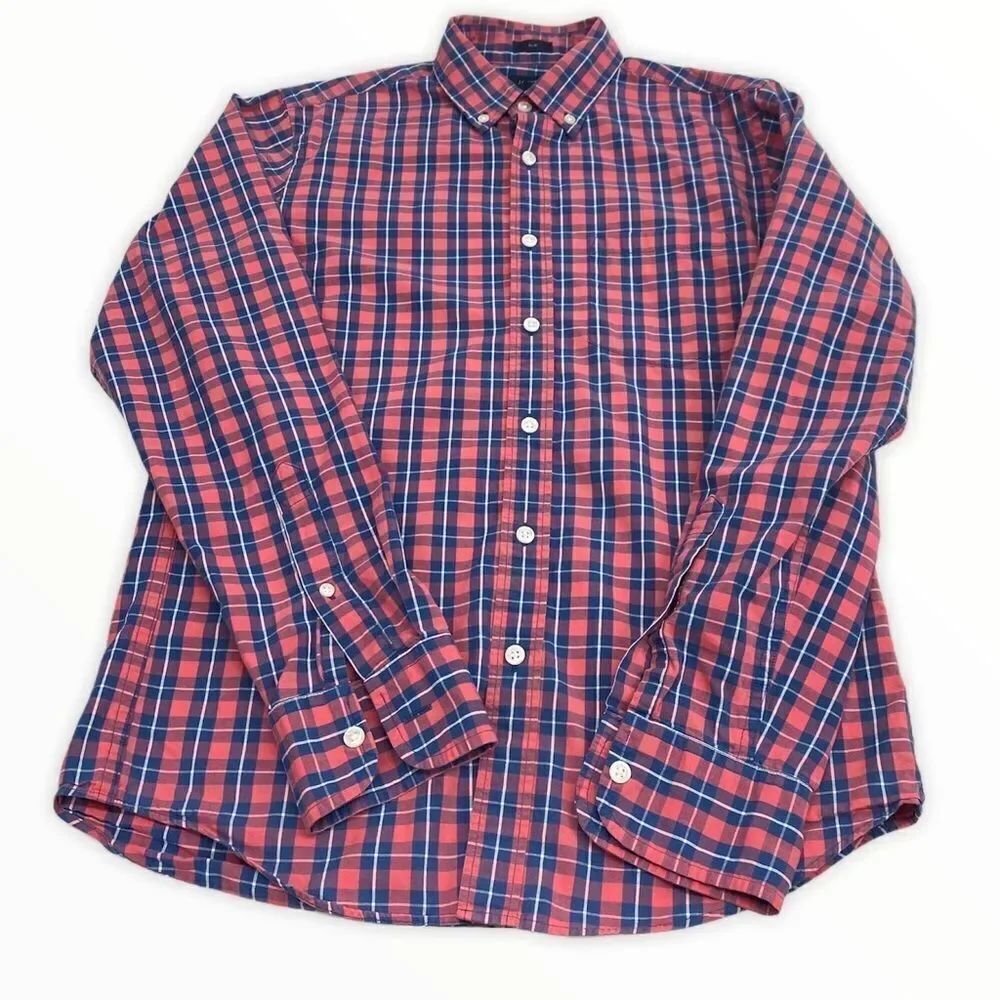 J. Crew Mens Slim Tartan Plaid size Small Button Front Shirt